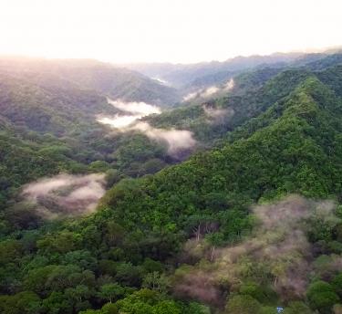 Aerial shot of Costa Rica site
